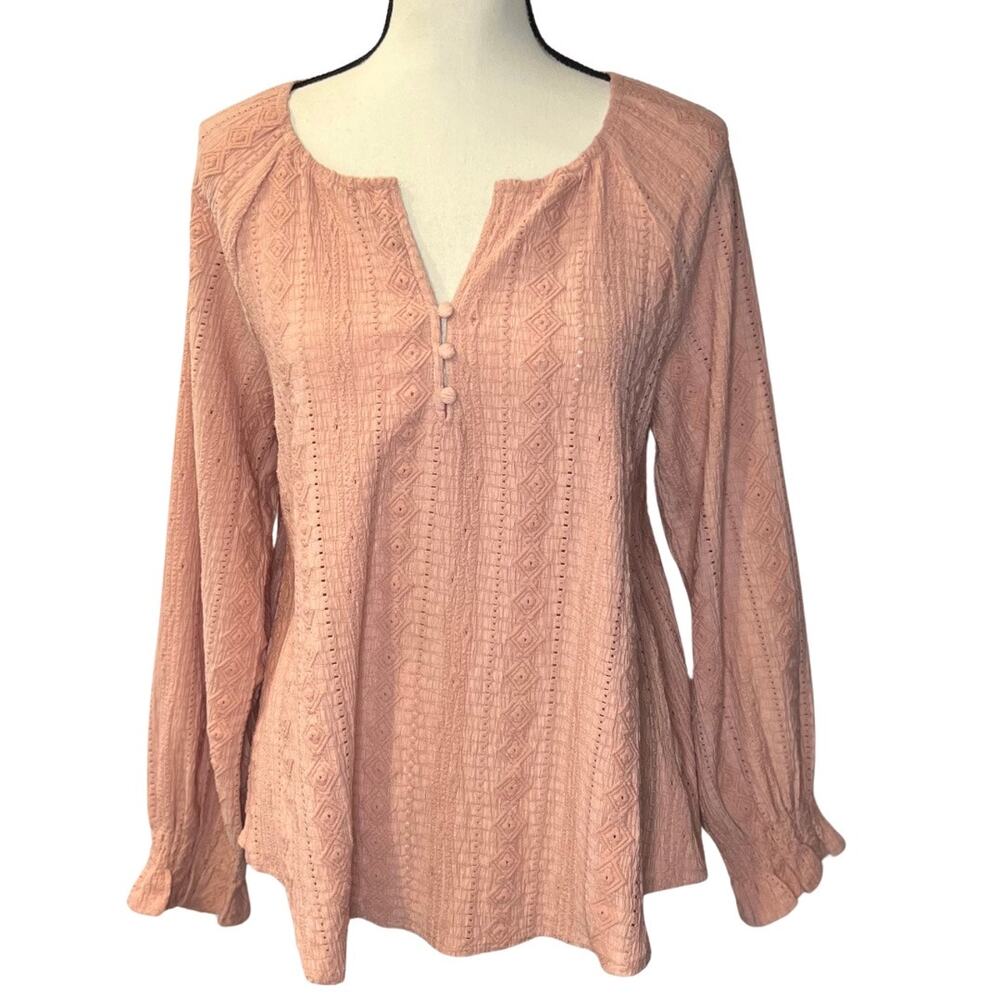 Frye Women’s Peach Boho Blouse Size M